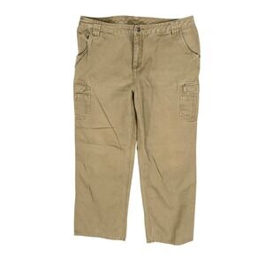 Duluth Trading Co. Women's Cargo Pants Size 16x33 Beige 100% Cotton